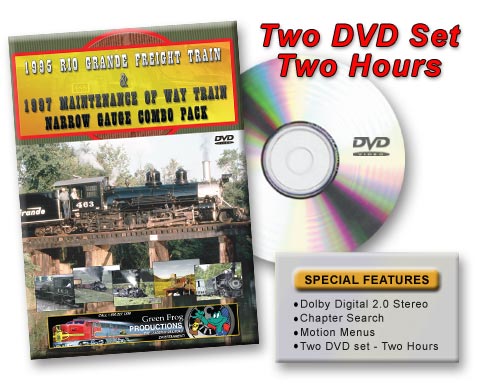1995 Rio Grande Freight & 1997 Maintenance of Way 2 Disc Set DVD